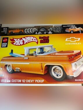 MATTEL BRICK SHOP THE HOT ONES 858 PCS CUSTOM ’62 CHEVY PICKUP 1:16